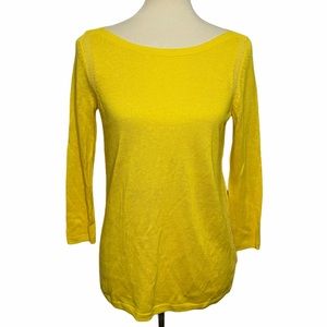 Talbots Boat Neck Linen Blend Top